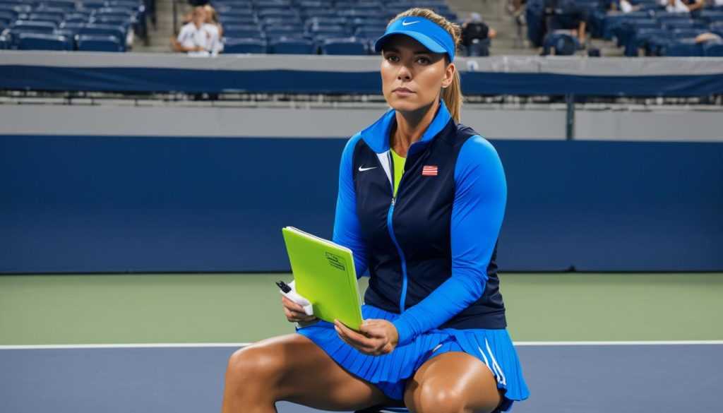Rachel Stuhlmann analyzing tennis
